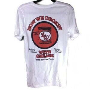 Lainey Wilson Cookin With Grease Short Sleeve Crewneck White Graphic Tee Small